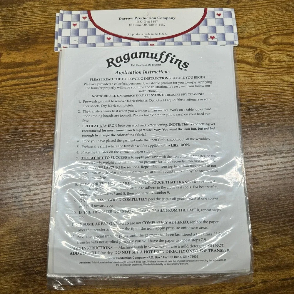 Vintage Ragamuffins Away in a Manger Nativity Iron-On Transfers 1995 Mary‎ Gould